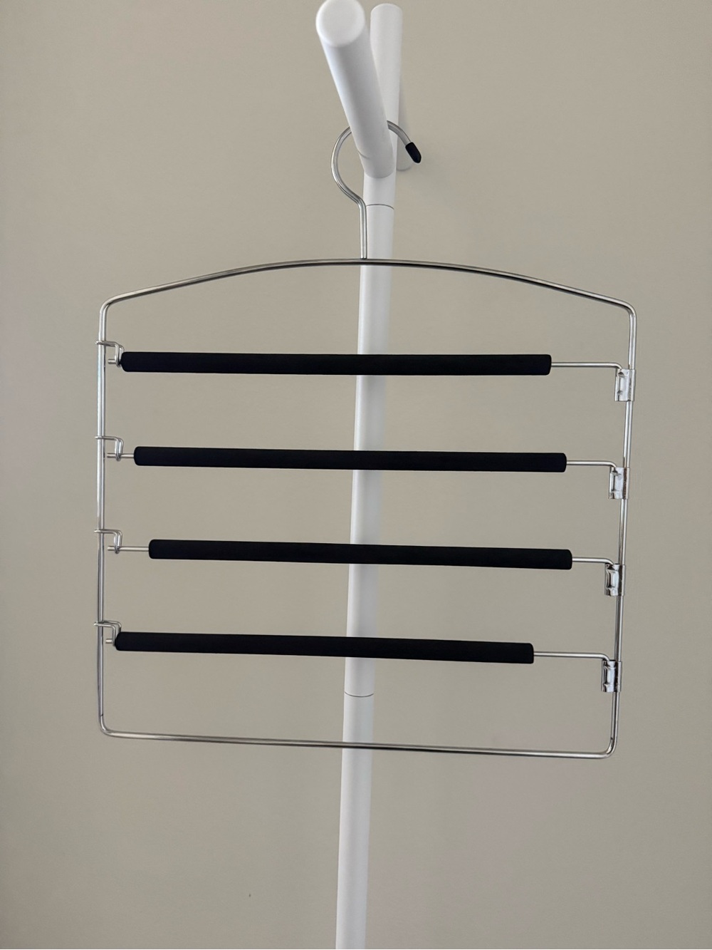 3 Multi-Tier Black & Chrome Hangers